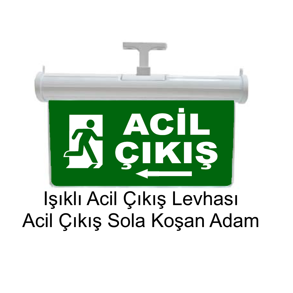 Işıklı Acil Çıkış Levhası (Acil Çıkış Sola Koşan Adam) GN-AC23